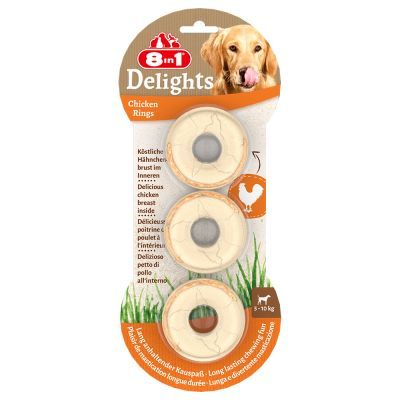 2 x 8in1 Delights + 36 g (4 Stück) Kaubälle mit Huhn gratis!