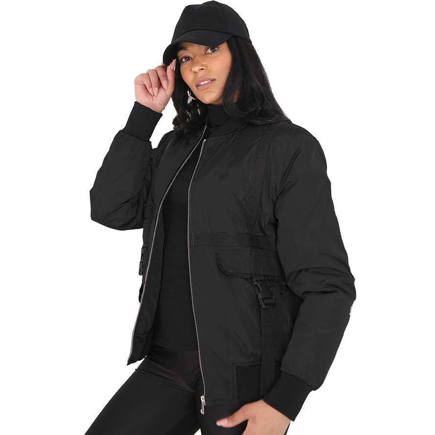 BRAVE SOUL Liah Damen Bomberjacke LJK-LIAH BLACK