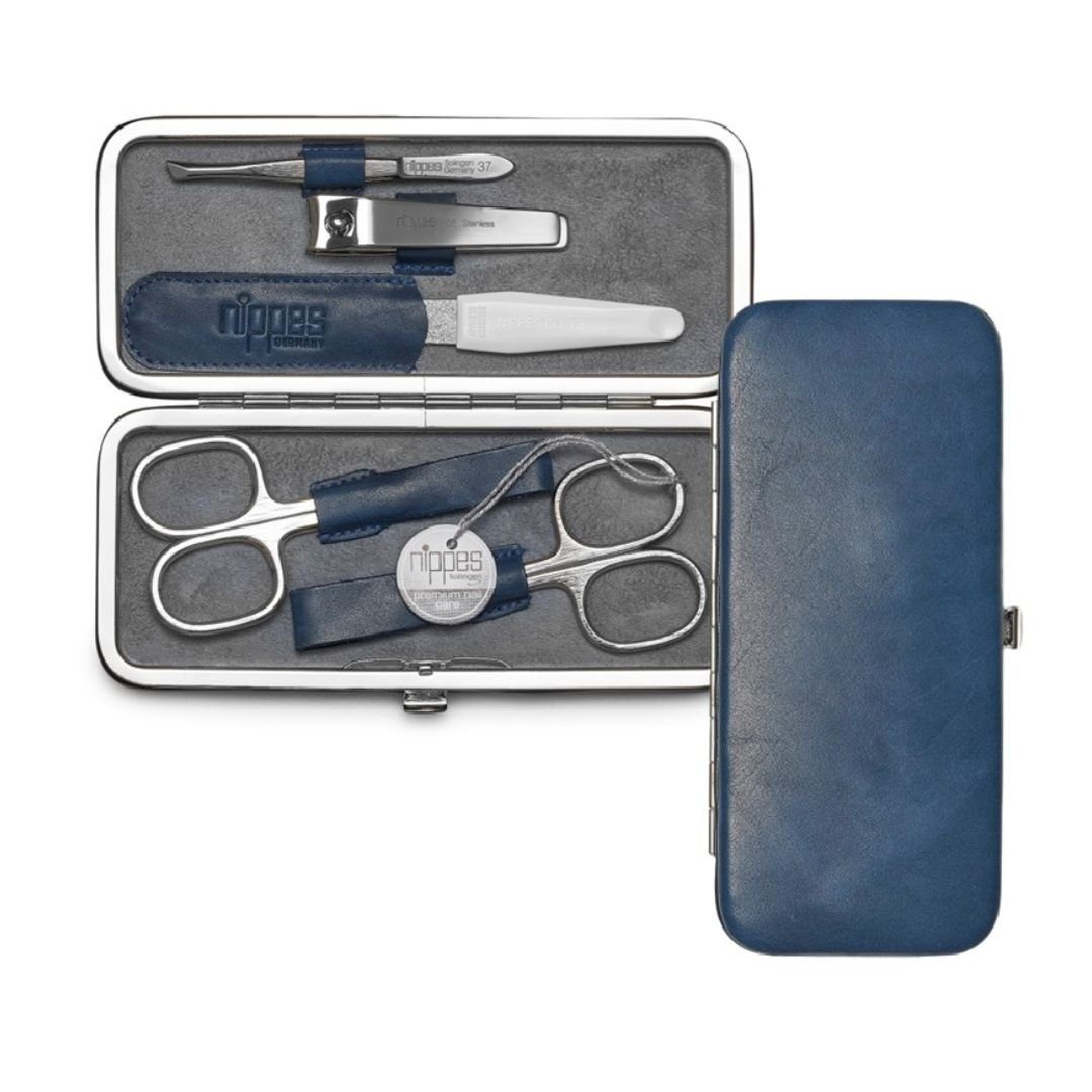 nippes Solingen Maniküre-Etui VINTAGE Maniküretuis, 5 tlg., Außen und innen echt Leder