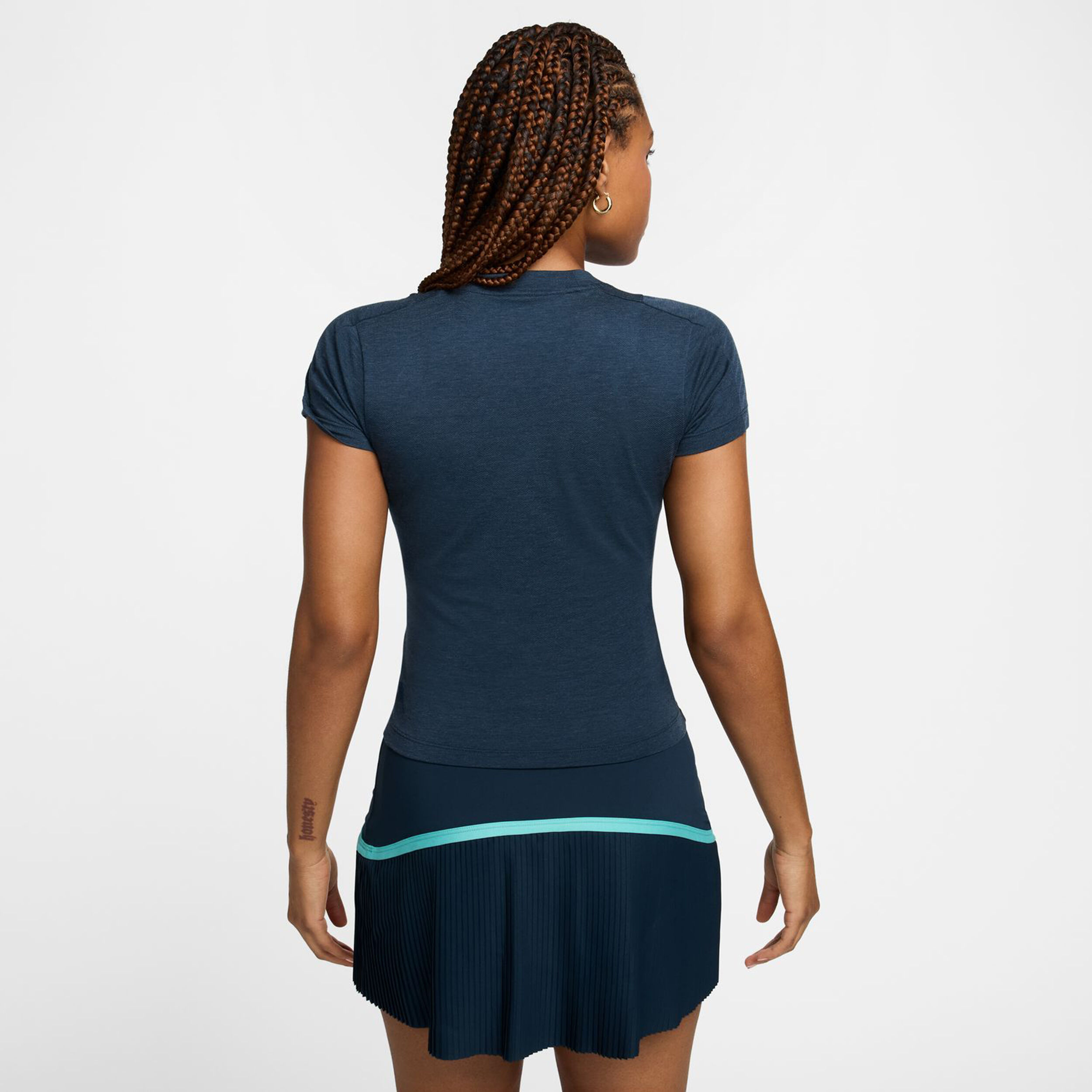 Dri-Fit Court Advantage T-Shirt Damen - Dunkelblau, Türkis