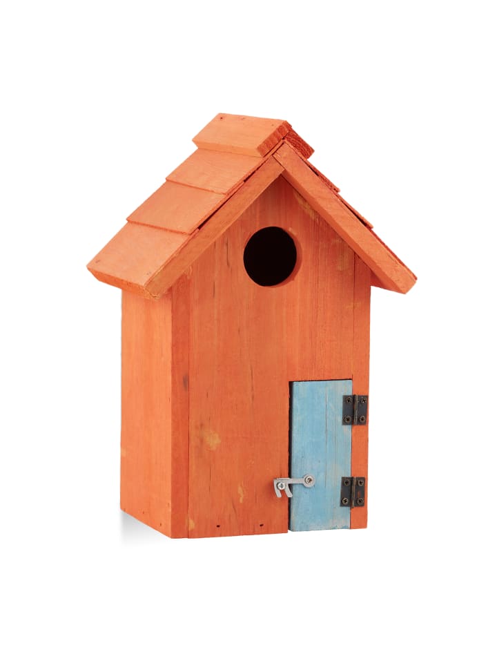 relaxdays Nistkasten in Orange - (B)17 x (H)24,3 x(T)12 cm günstig kaufen onesize