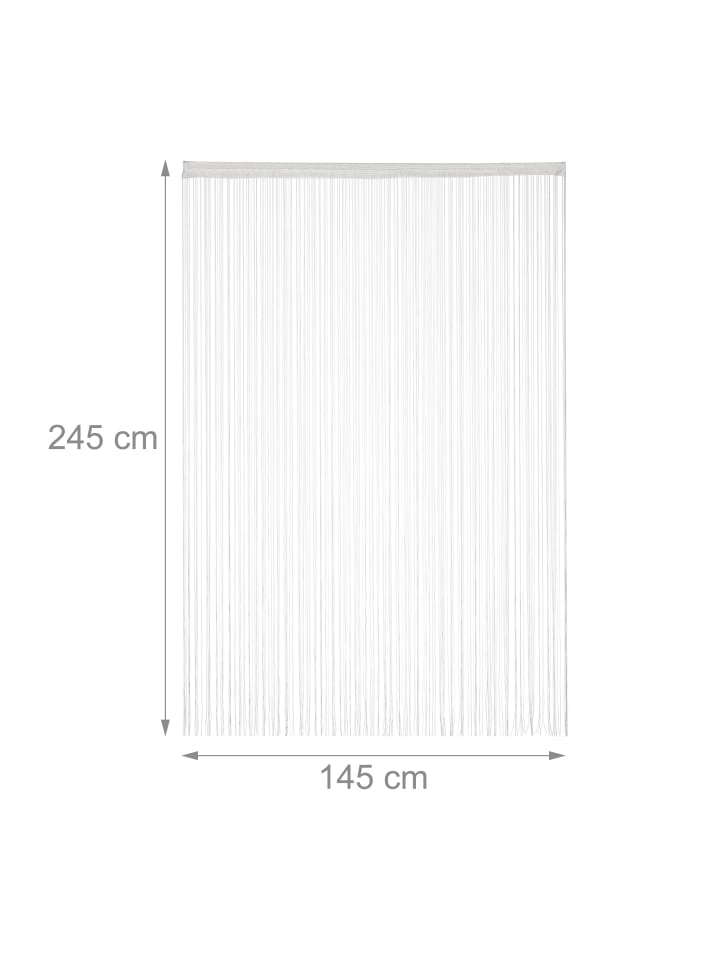 relaxdays 2 x Fadenvorhang in Weiß - (B)145 x (H)245 cm günstig kaufen onesize