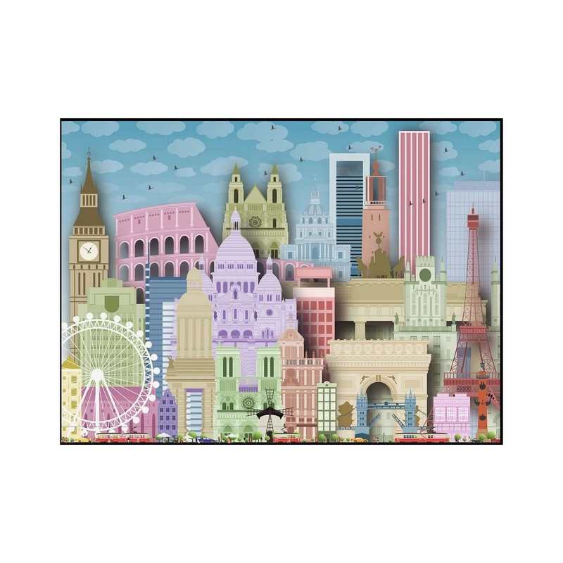Puzzle Europe colorée 300 pièces