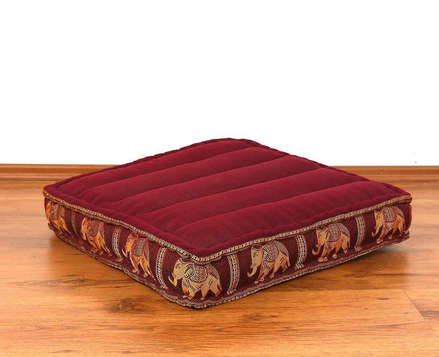livasia Sitzkissen Bodensitzkissen (Deluxe) vegan und handgefertigt, 50x50x10cm, Kapok