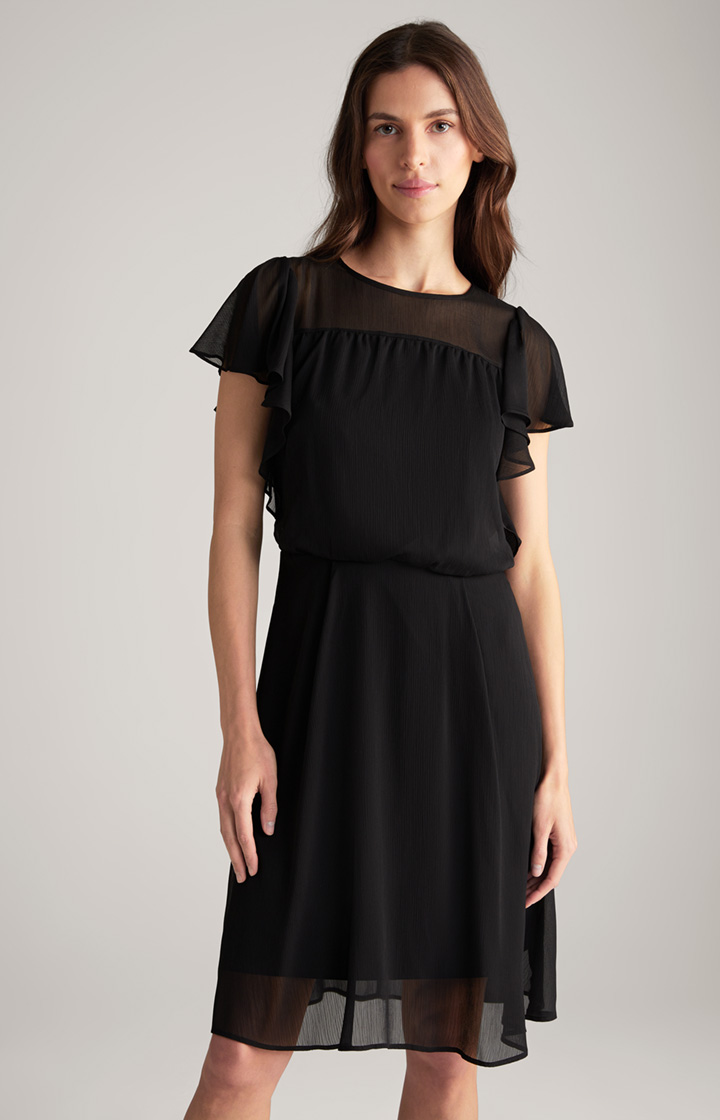 Chiffon-Kleid in Schwarz
