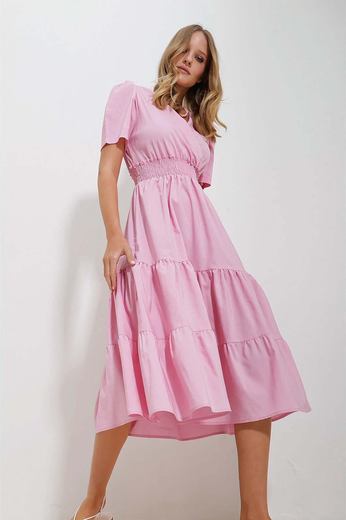 Trend Alaçatı Stili  Kleid - Rosa - A-Linie