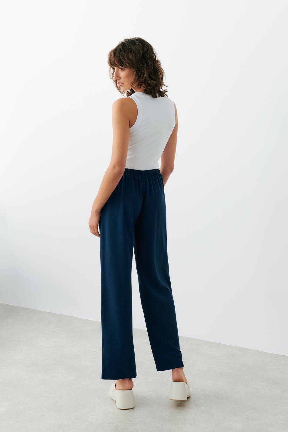 Linen mix trousers