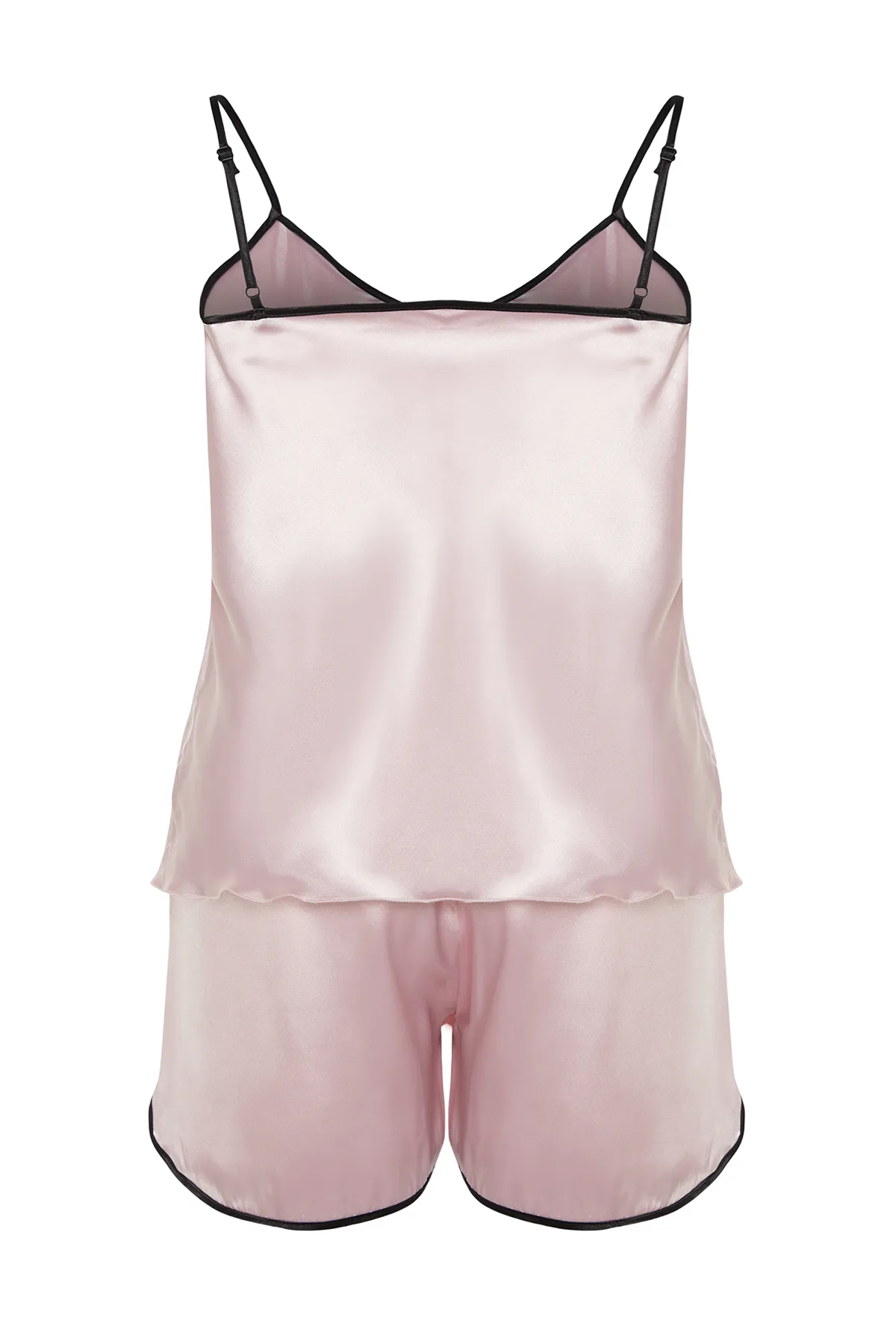 Trendyol Curve  Rosa Pyjama-Set aus Satin mit Trägern TBSSS24AI00001