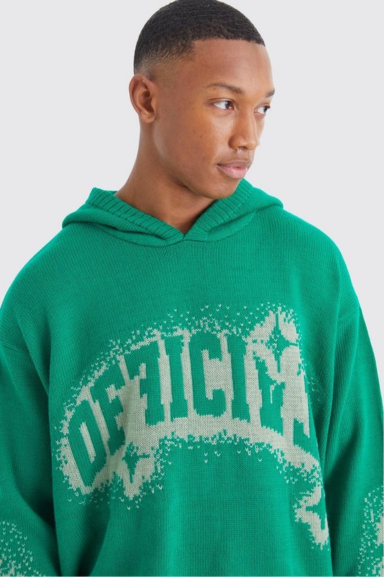 Kastiger Oversize Jacquard-Pullover