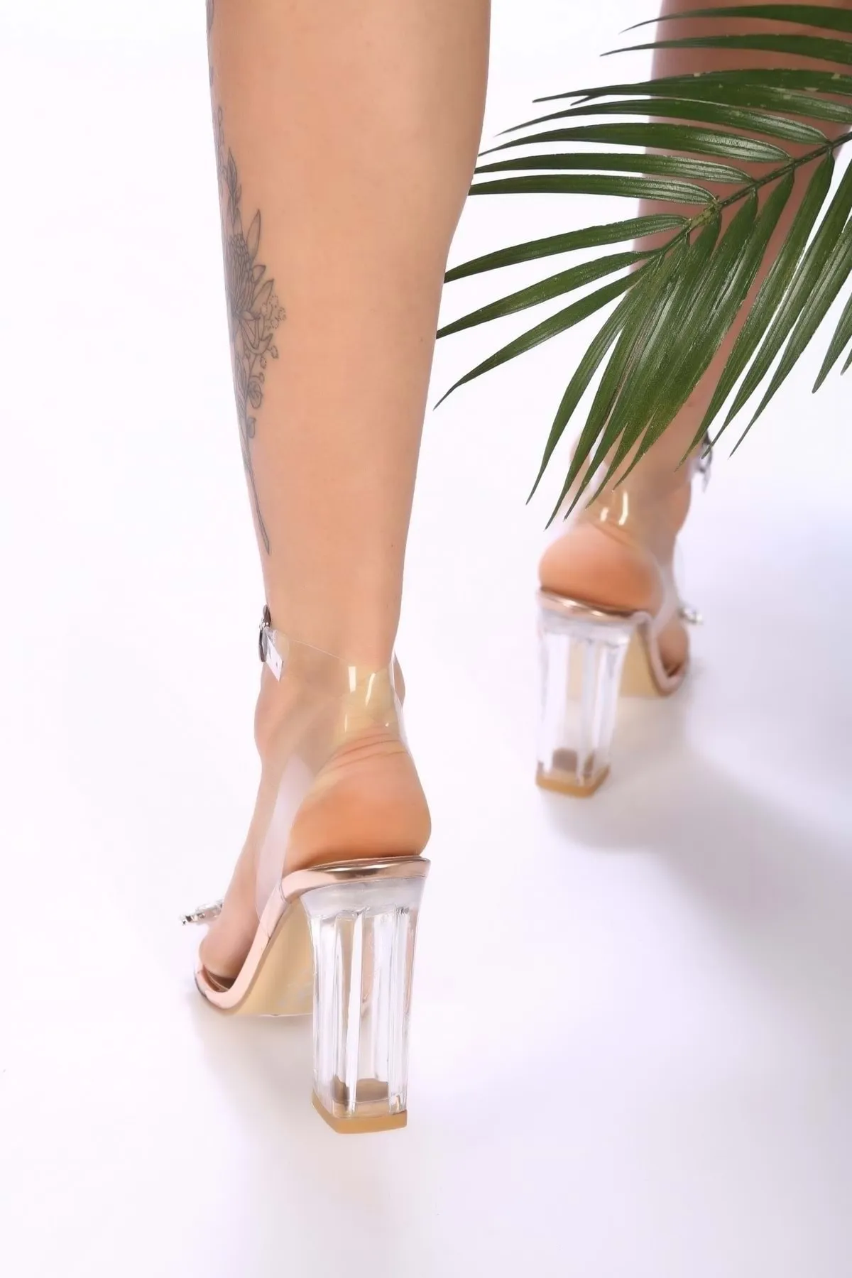 Shoeberry  Damen-Schuhe „Vinto Rose“ mit transparentem Steinabsatz