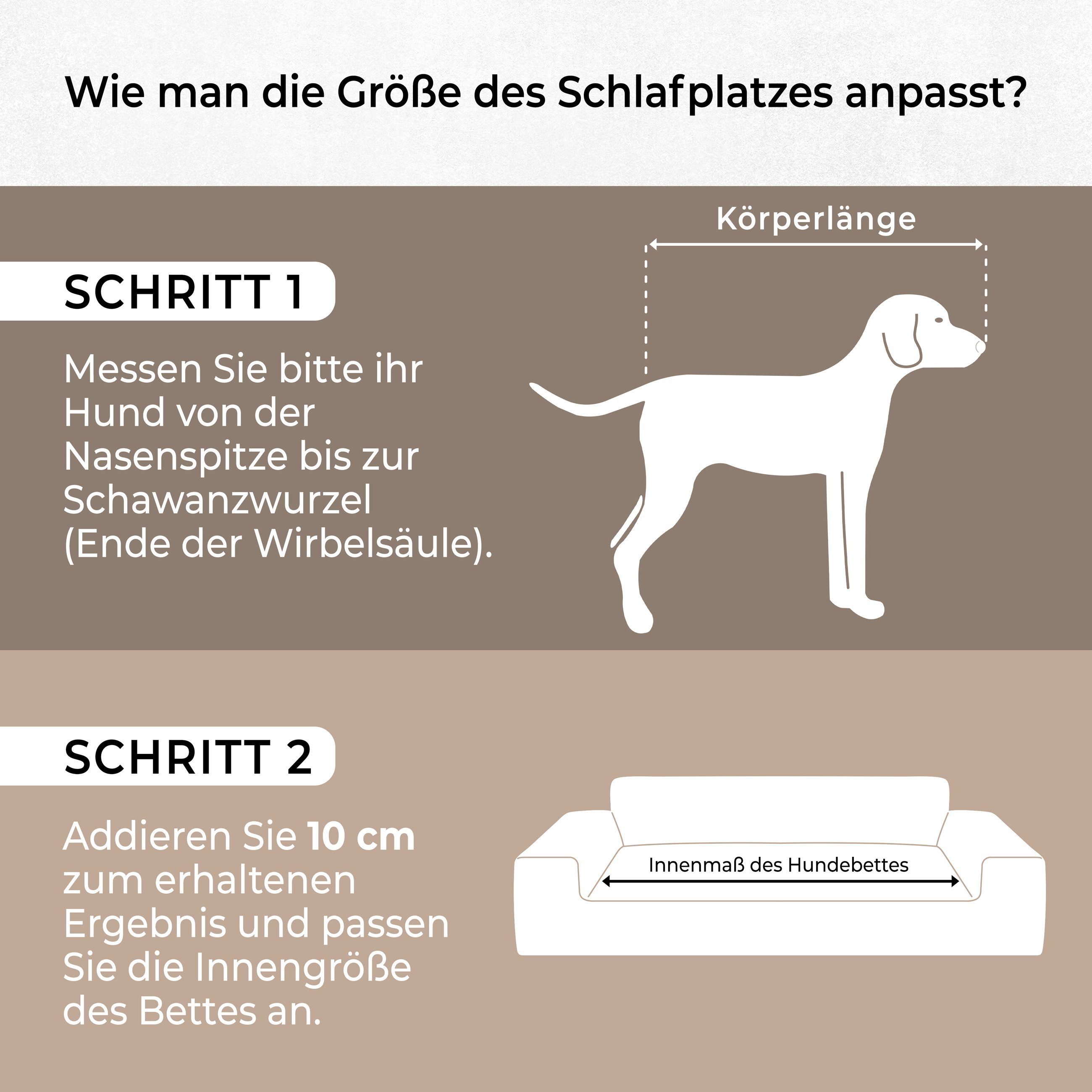 Bjird Tierbett Hundebett Luna Inari, Bezug abnehbar und waschbar, Hundesofa für kleie und grosse Hunde, Größe: M,L,XL/XXL