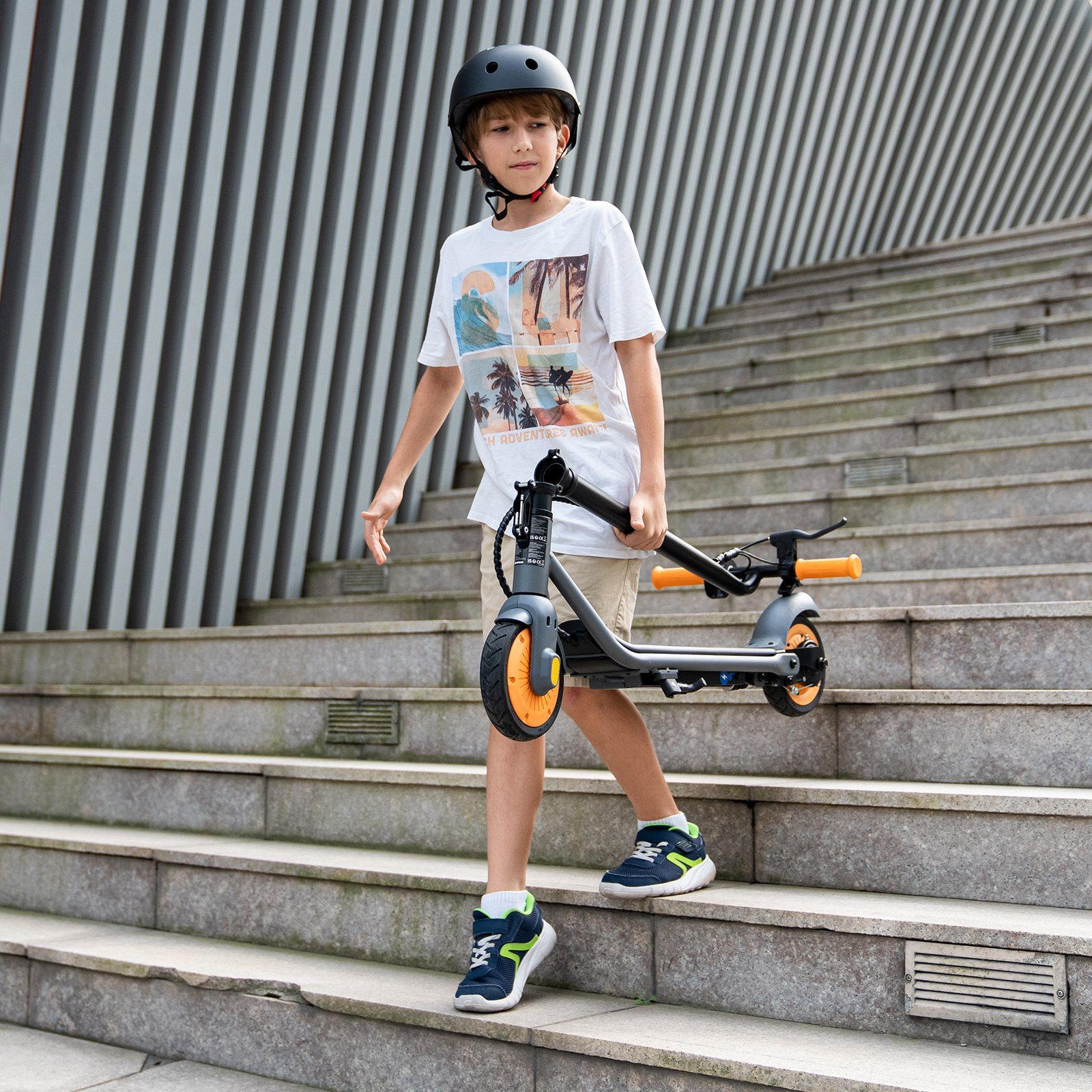 RCB E-Scooter R7X Elektroroller für Kinder, LED-Anzeige, Faltbarer, 20,00 km/h