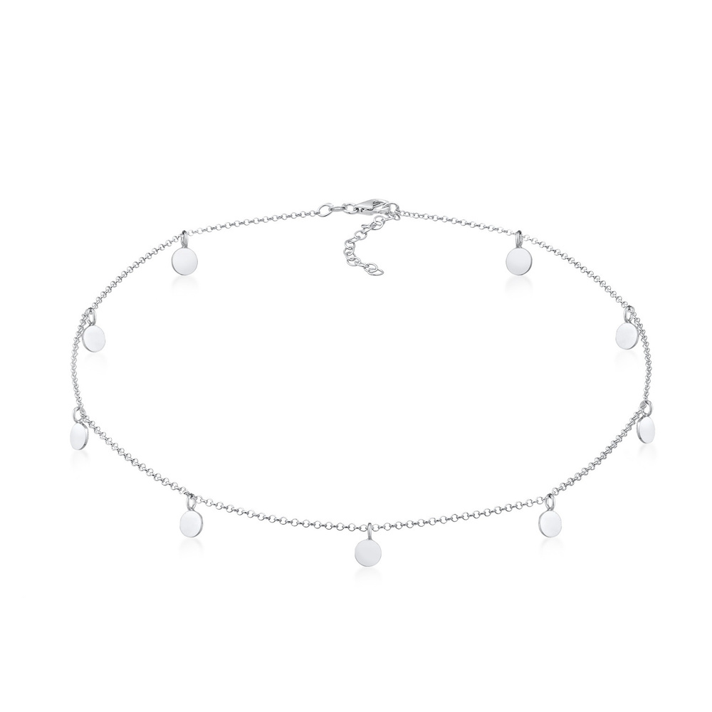 Elli Elli Collier Pendentif femme choker plaquette style boho en argent 925 sterling collier