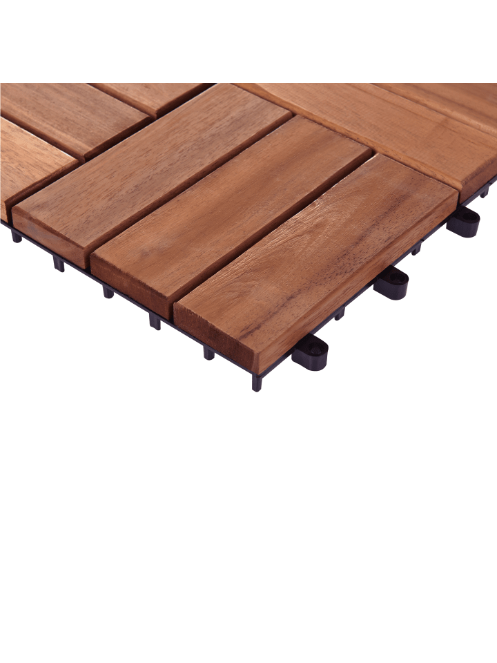 Beliani 10-tlg Outdoor Bodenbelag ACERENZA in Braun günstig kaufen onesize