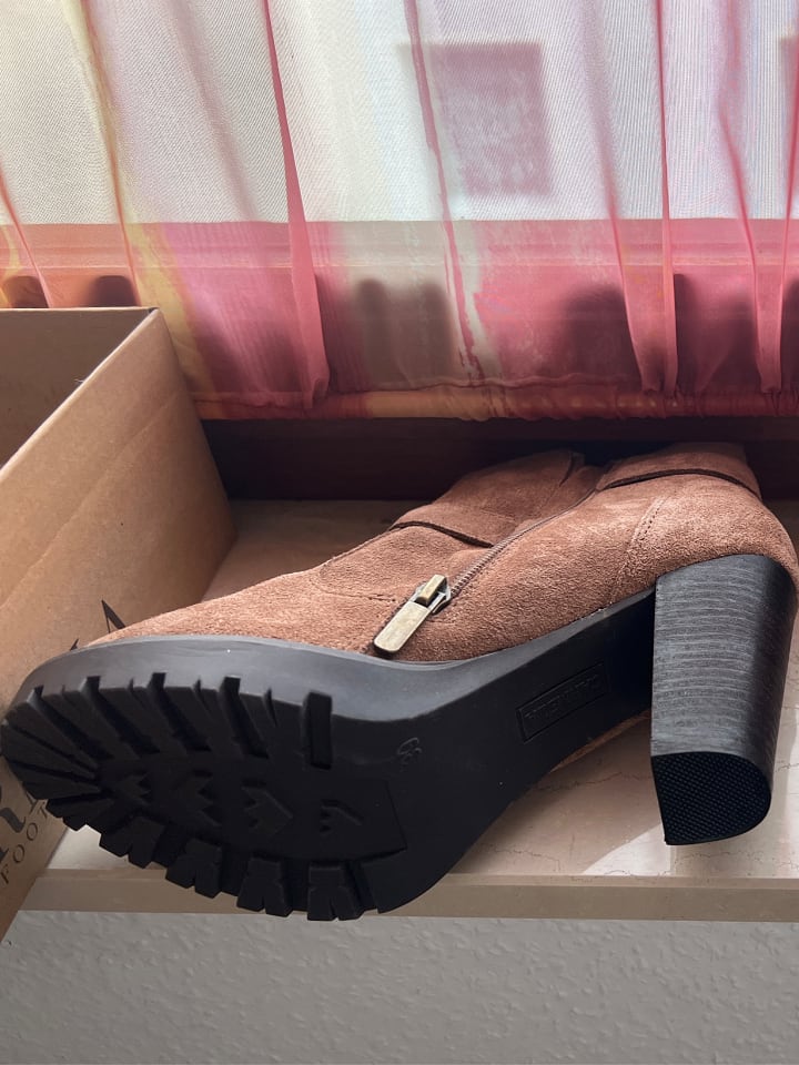 CARMELA Leder-Stiefeletten in Taupe günstig kaufen 39