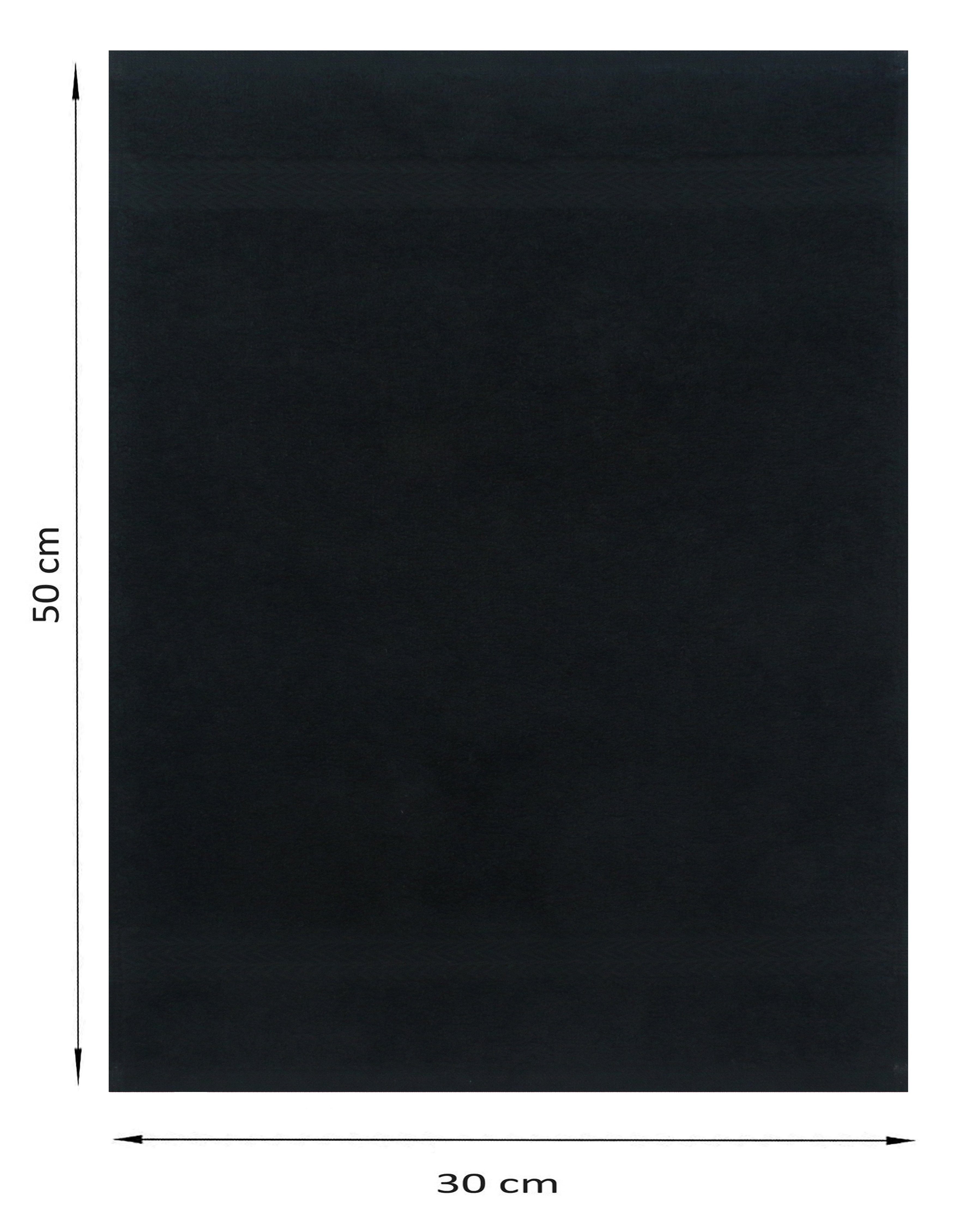 Betz Gästehandtücher 10 Stück Gästehandtücher Premium 100% Baumwolle Gästetuch-Set 30x50 cm Farbe rot und schwarz, 100% Baumwolle