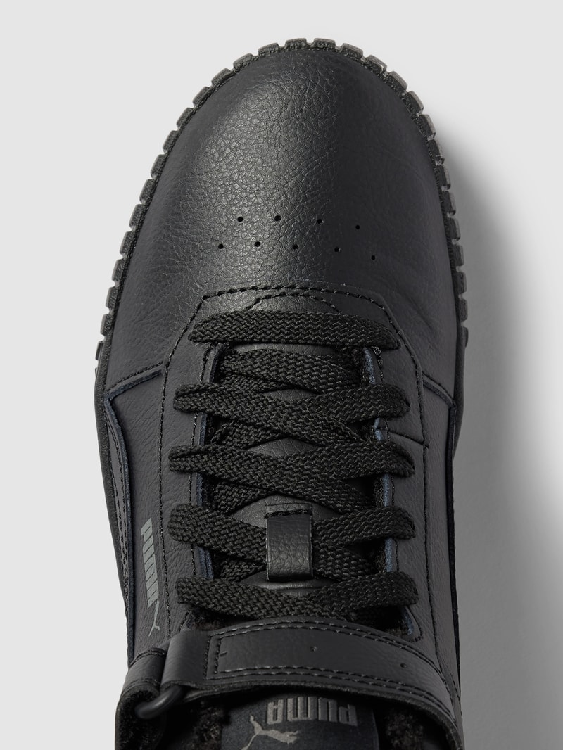 High Top Sneaker aus Leder-Mix Modell 'CARINA' in schwarz