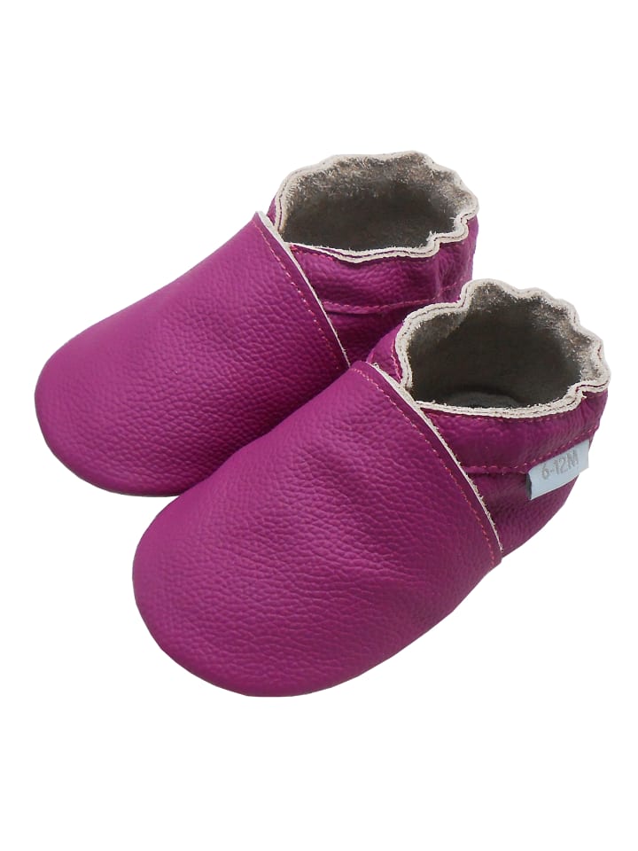 Yalion Baby Leder-Krabbelschuhe in Lila günstig kaufen