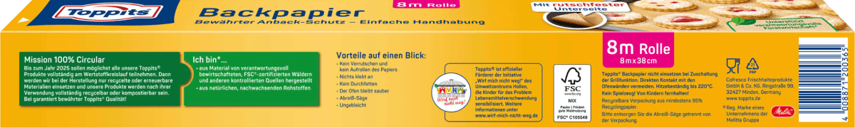 Backpapier, 8 m