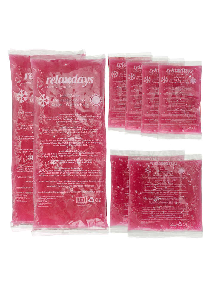 relaxdays 8-tlg. Kühlpad Set in Pink günstig kaufen onesize