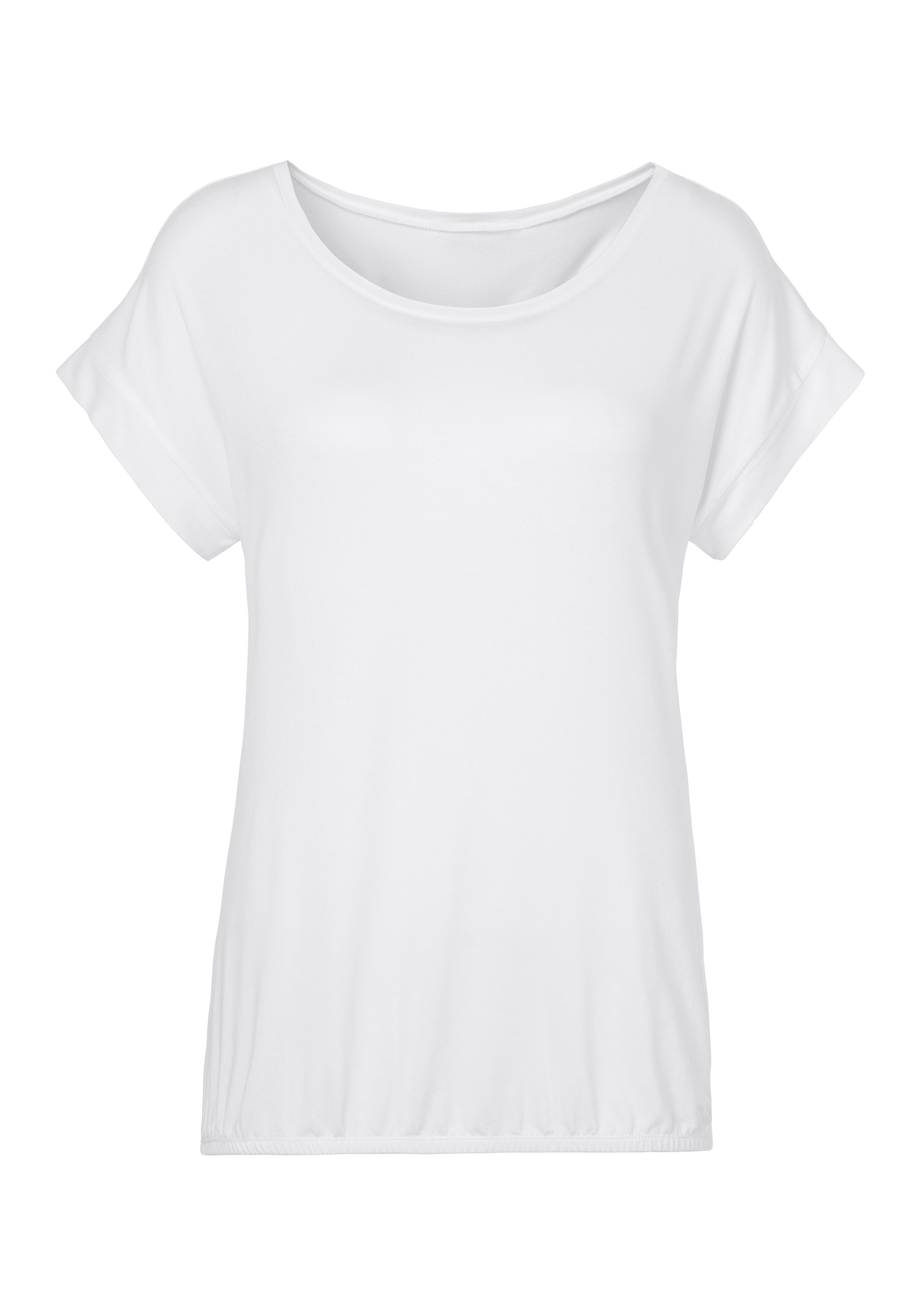 Vivance T-Shirt mit elastischem Saumabschluss