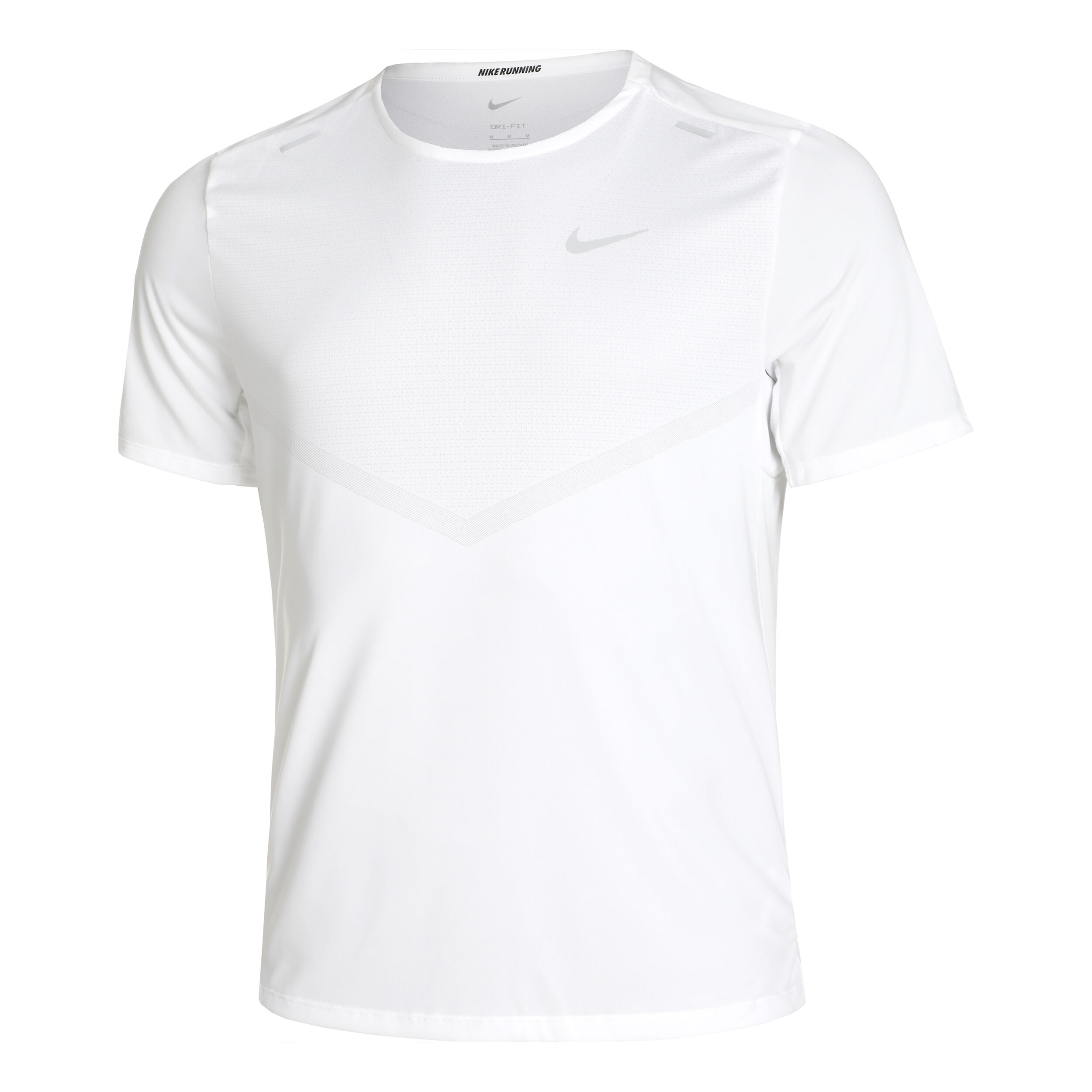 Dri-Fit Rise 365 Laufshirt Herren - Weiß, Silber