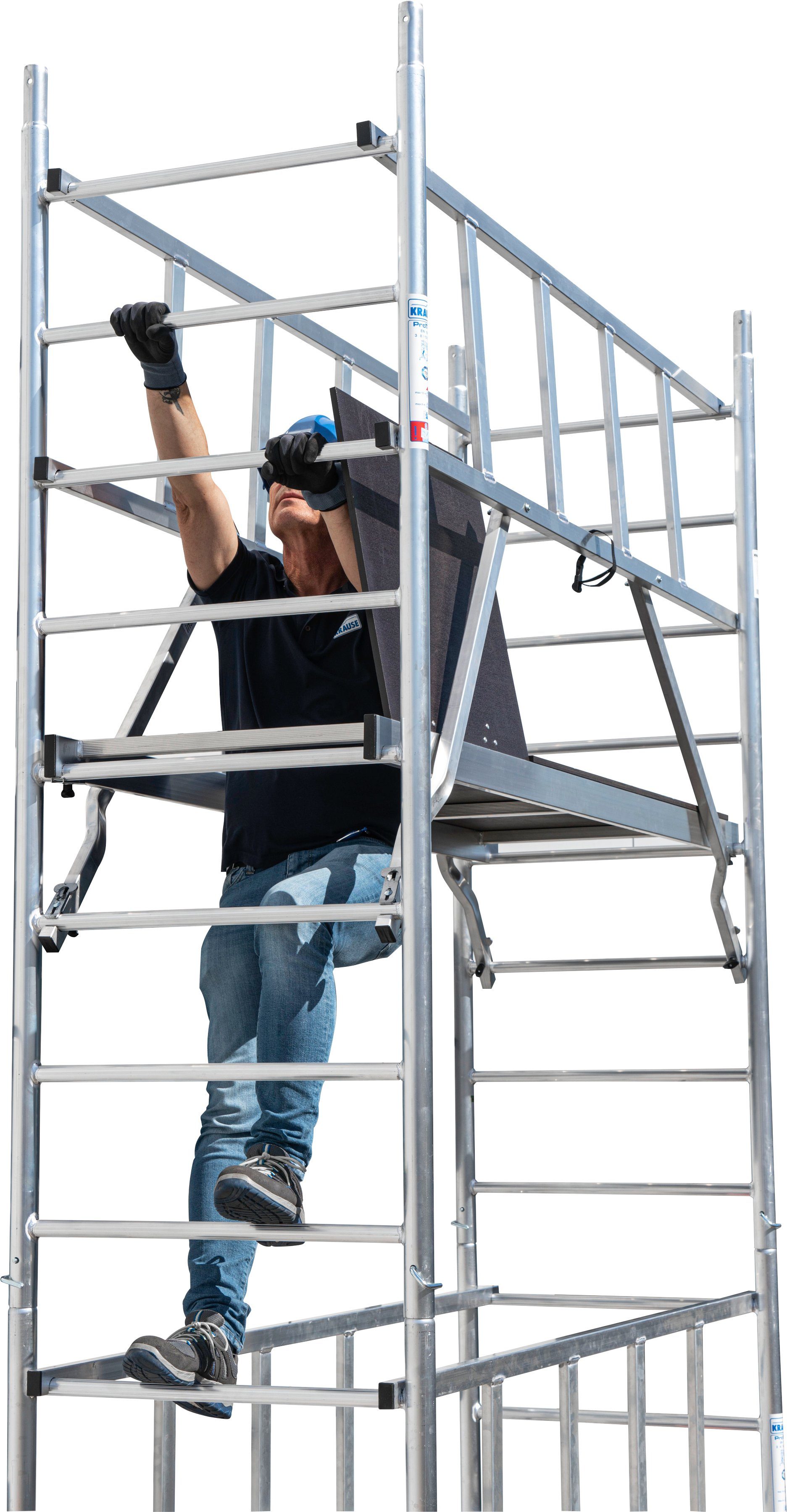 KRAUSE Fahrgerüst ProTec XS Alu-FaltGerüst, (Set), Arbeitshöhe: 10,8 Meter