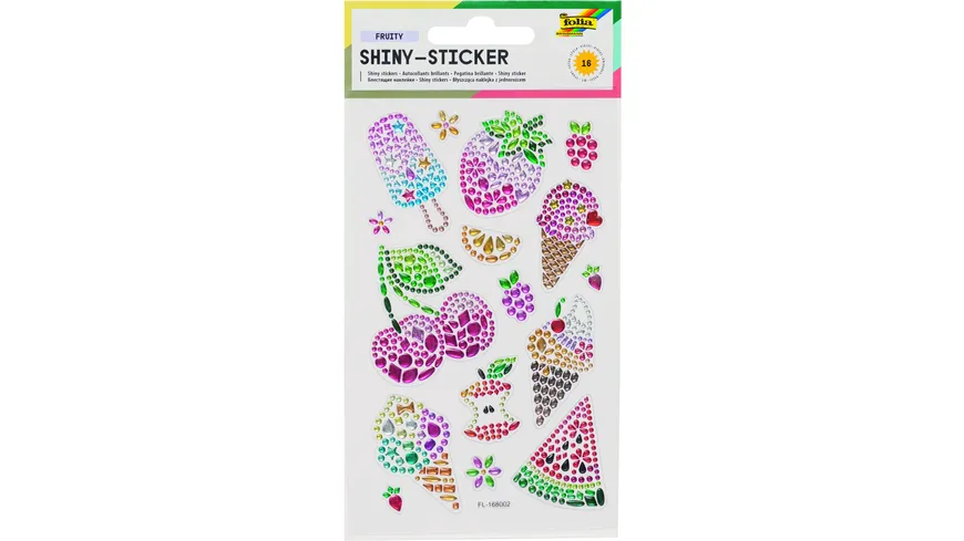 folia Shiny Sticker FRUITY 10x16cm
