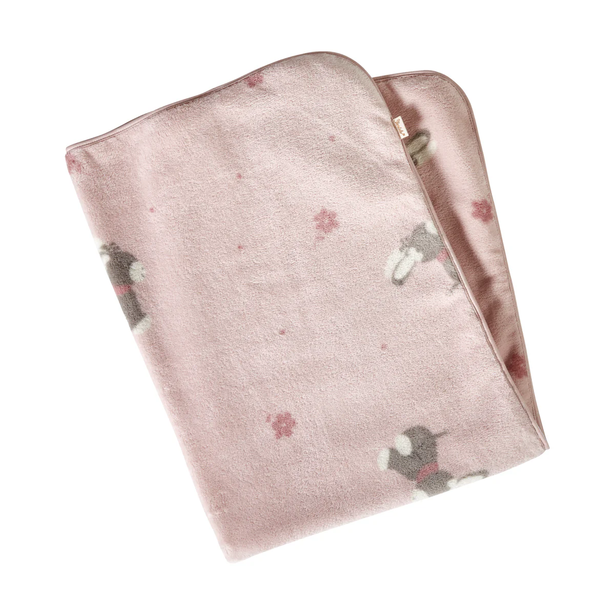 Babydecke Esel Emmi Girl mit Allover-Motiv in rosa