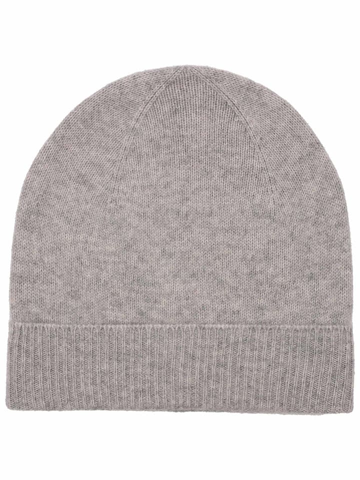 Zwillingsherz Kaschmir-Beanie in Hellgrau günstig kaufen onesize