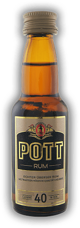 Pott Echter Übersee Rum 40% 0,04 Liter Pott Echter Übersee Rum 40% 0,04 Liter Der gute Pott - ein traditionsreicher Rum. 0,04	 Liter - Vol 40%