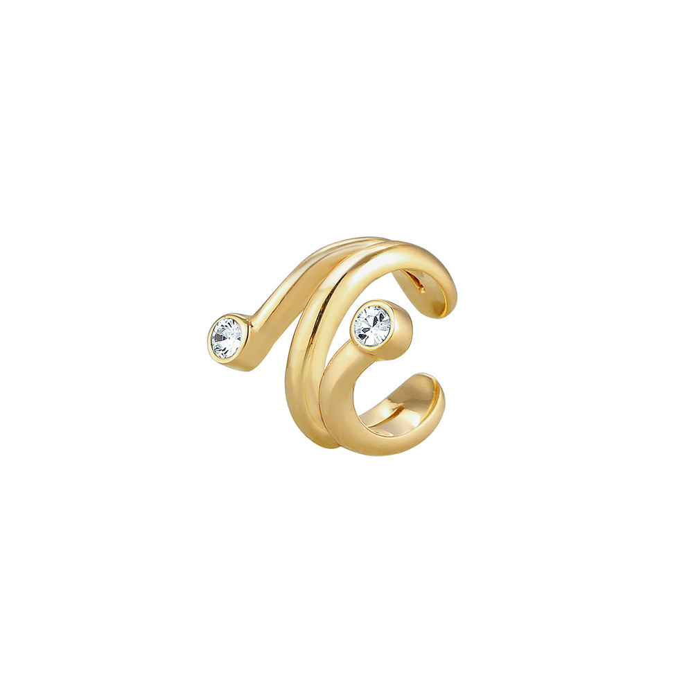 Elli Elli Boucles d'Oreilles Earcuff Cristaux Boucles d'Oreilles Femme - (925/1000) Ar Boucles d'oreilles