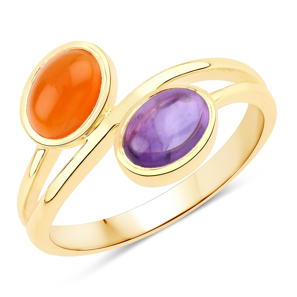 Rafaela Donata Bague Argent sterling Améthyste en Or jaune Bague