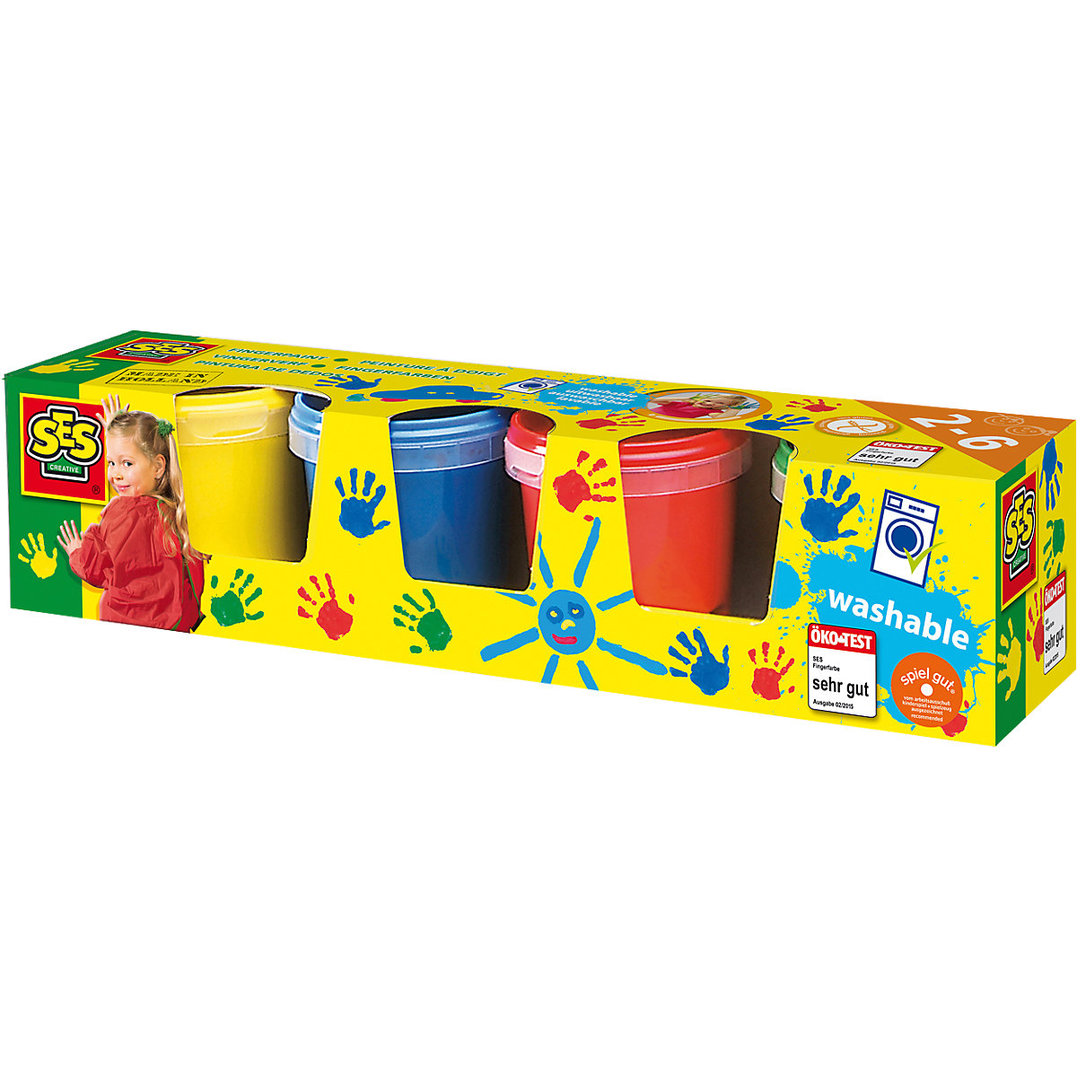 Fingerfarben Basic, 4 x 150 ml