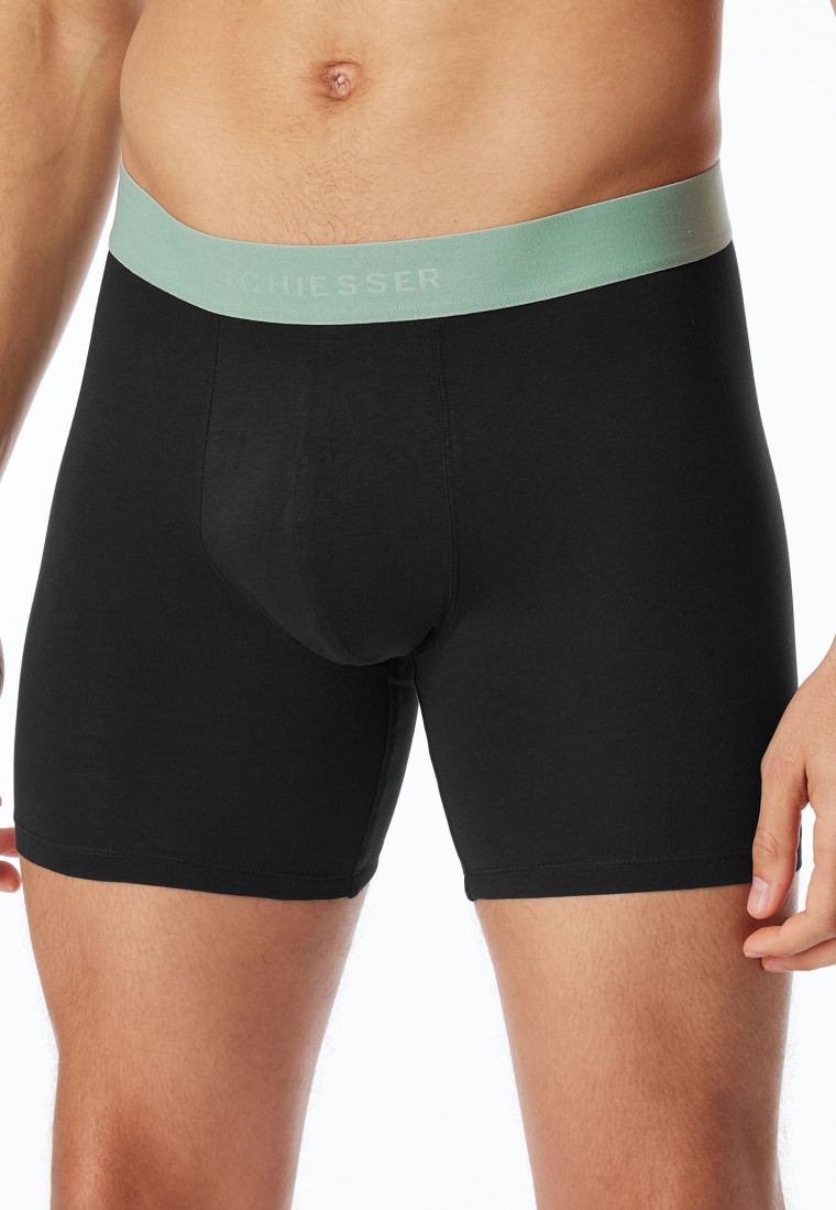 Long-Shorts 2er-Pack Organic Cotton Webgummibund mehrfarbig - 95/5