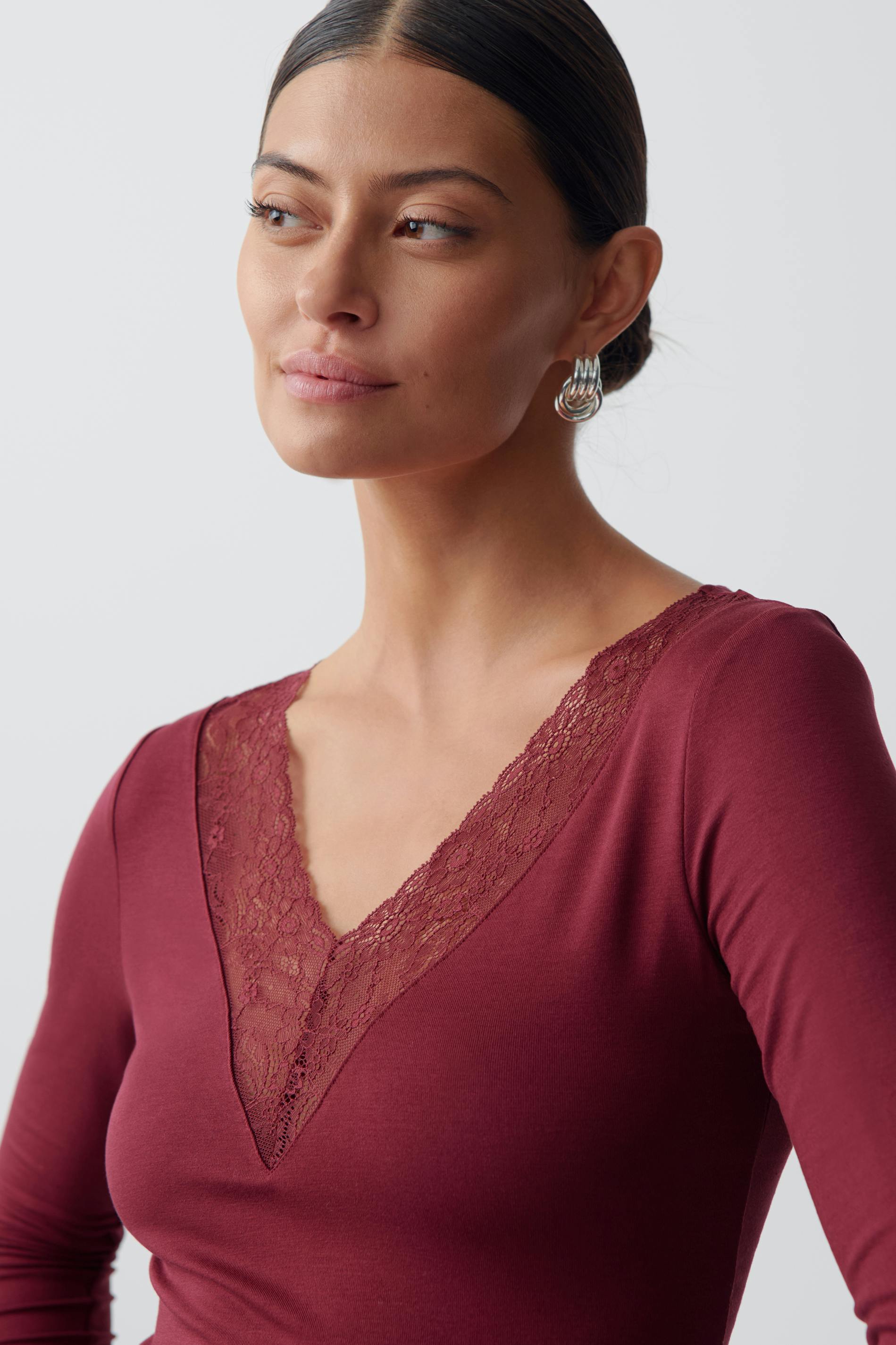 Lace detail top