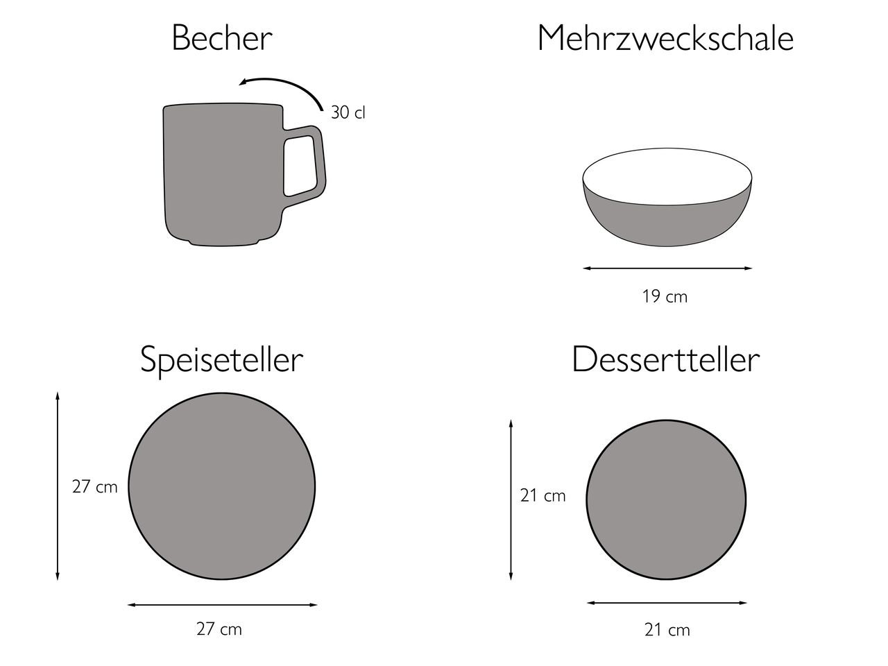 CreaTable Meeresbrise Kombiservice 16-tlg