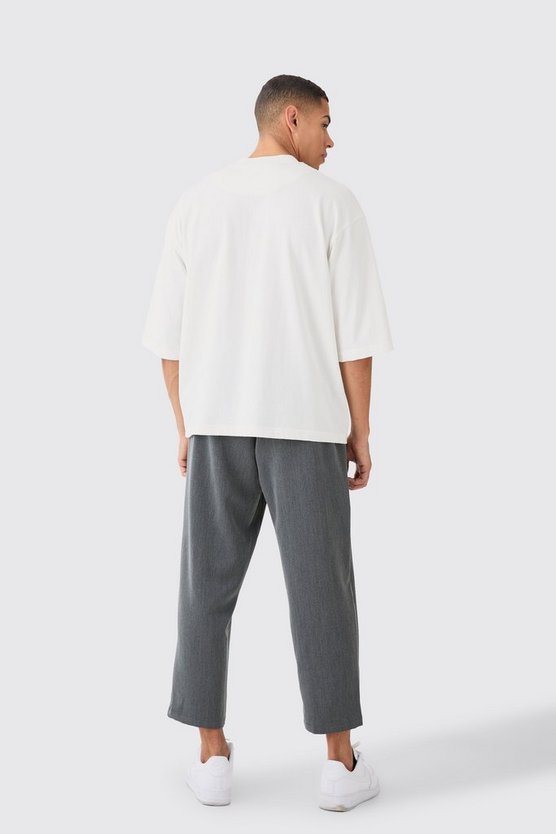 Elasticated Waist Cropped Skate Trousers