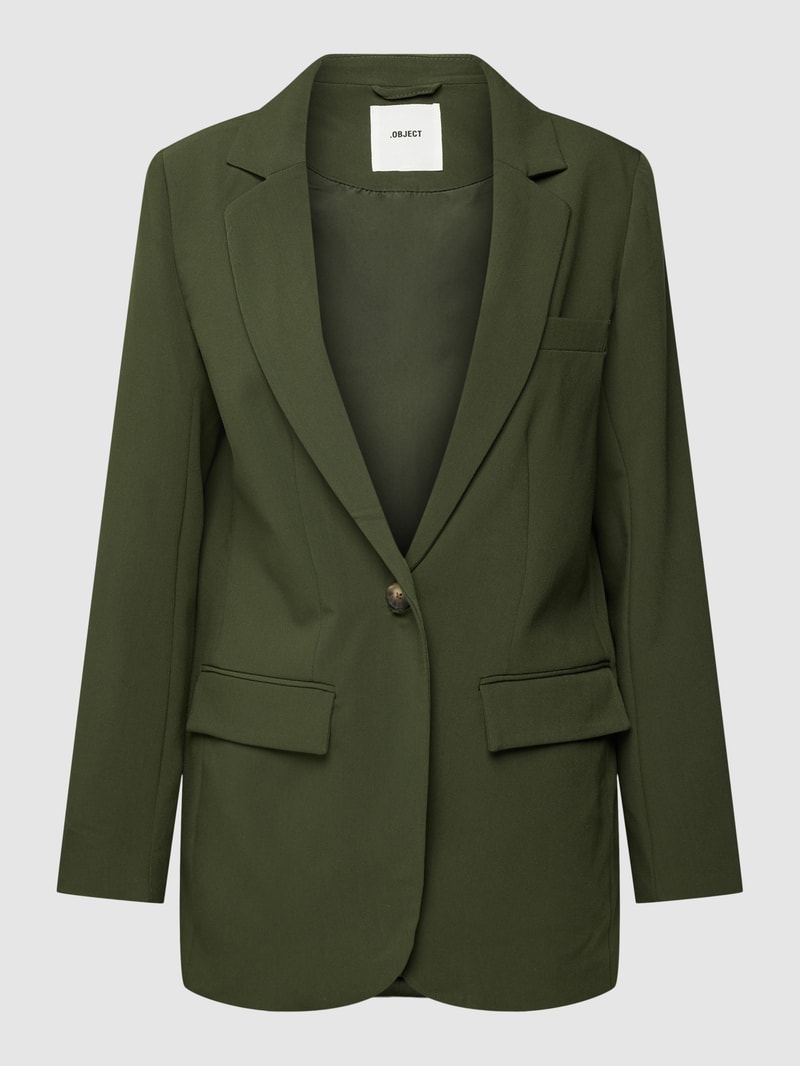Blazer mit Reverskragen Modell 'Sigrid' in olivgrün