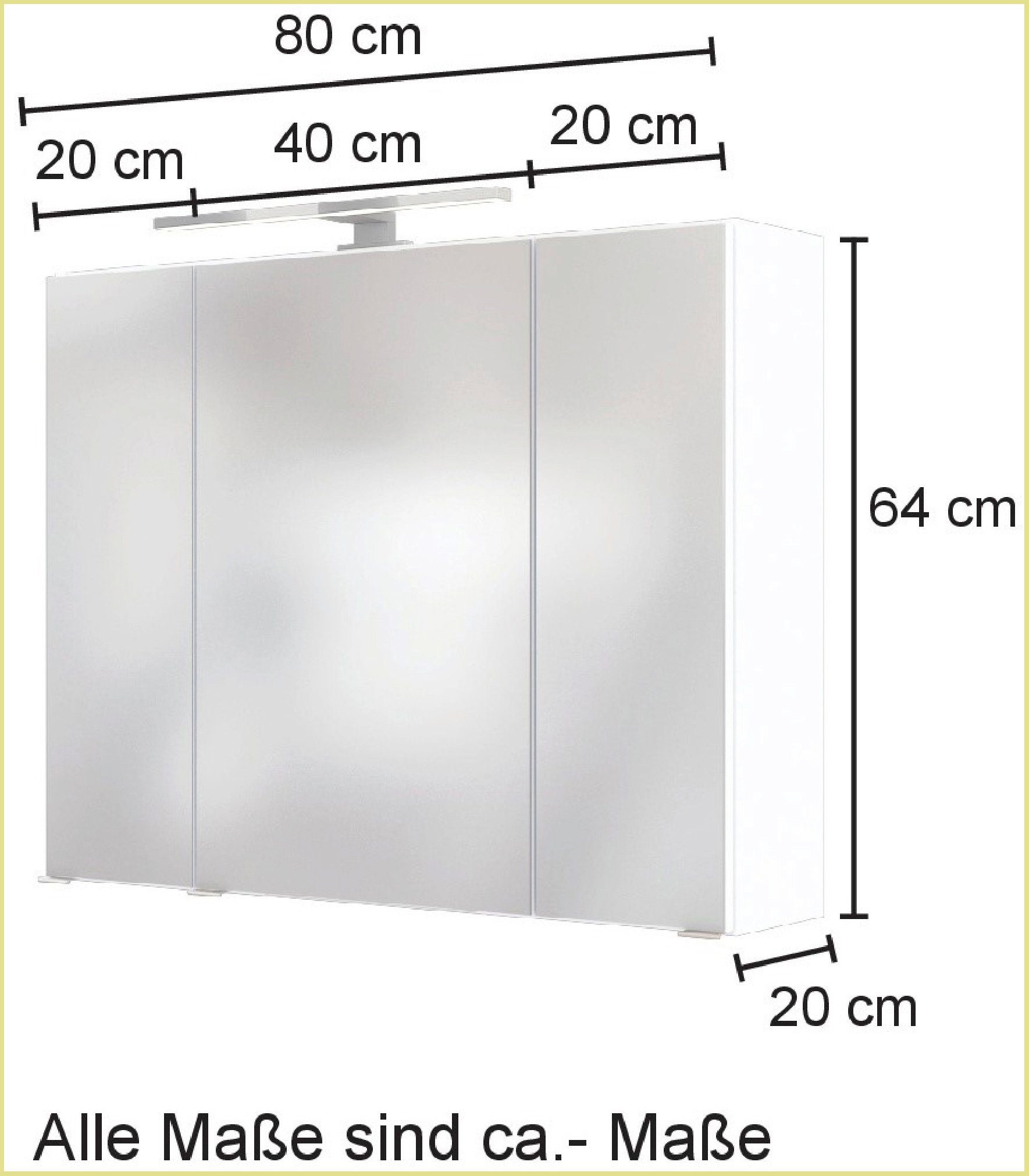 HELD MÖBEL Badezimmer-Set Kaunas, (Set, 3-St), bestehend aus Waschtisch-Set mit Midischrank, Breite 120 cm