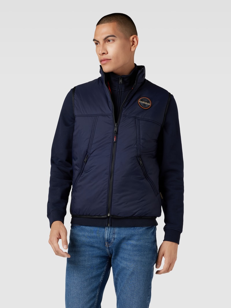 Weste mit Stehkragen Modell 'HUBERT' in marineblau