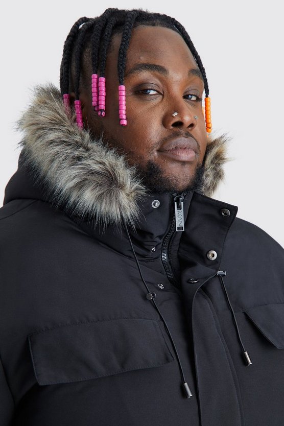 Plus Arctic Parka mit Kunstpelzkapuze
