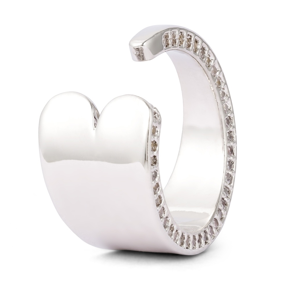 Pippa&Jean Bague tendance Laiton Cristaux de verre en Argent Bague