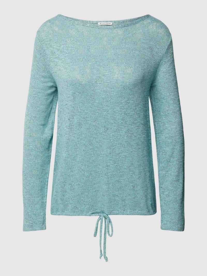 Longsleeve in melierter Optik in mint meliert