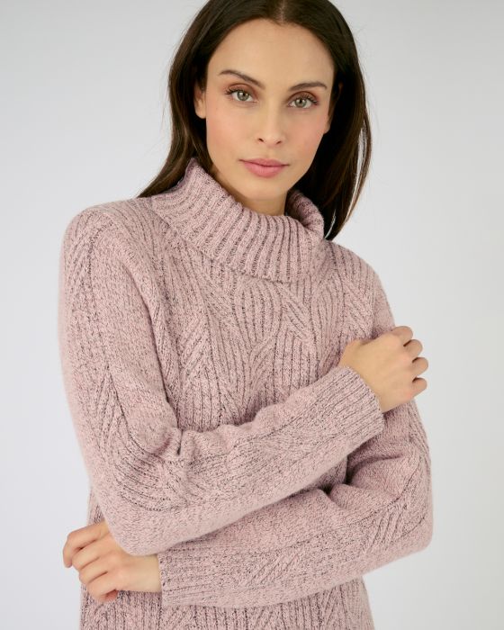 Pull col roulé maille chinée Thermolactyl