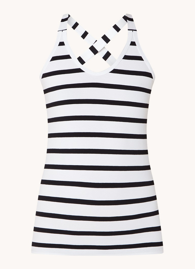 10DAYS Organic cotton tank top with stripe print