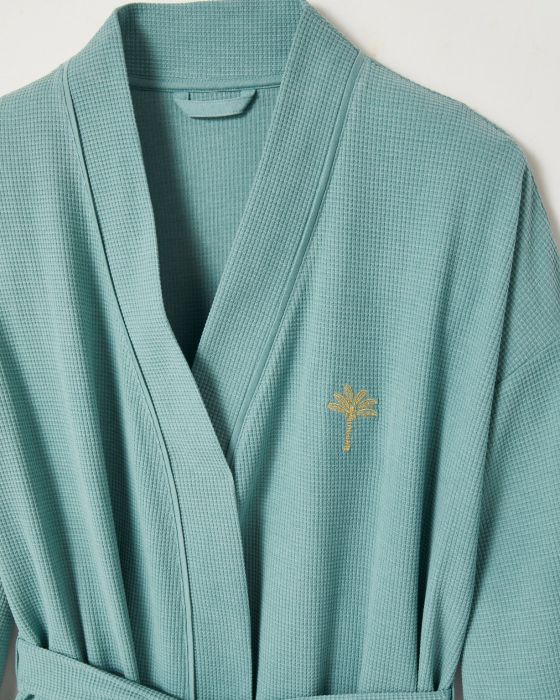 Robe de chambre maille gaufrée polyester recyclé