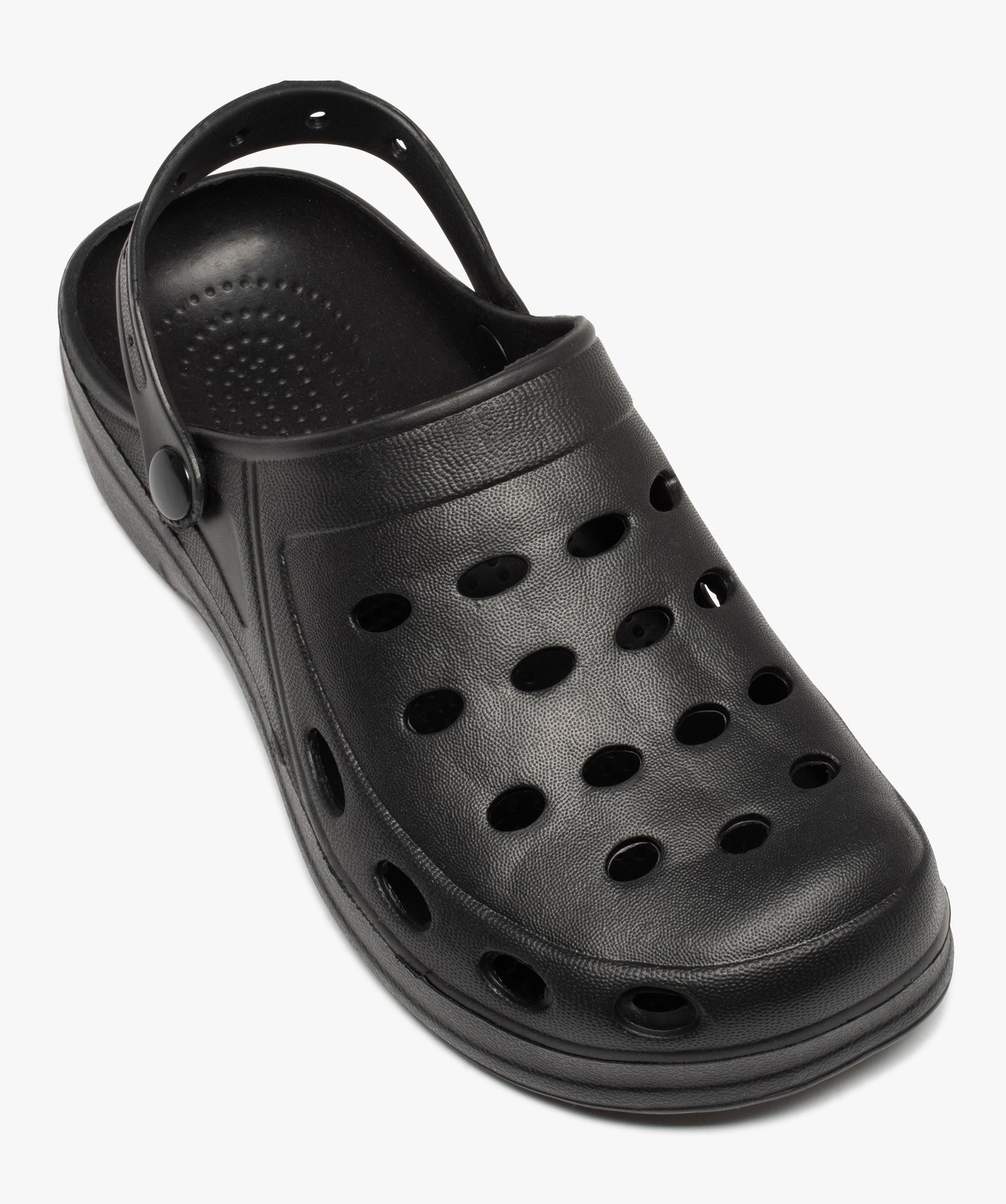 Sabots souples homme dessus uni perforé noir | GEMO