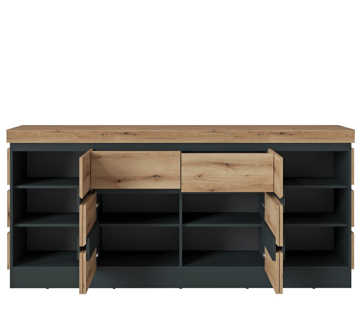 Kommode Corte Eiche Grau 201 x 93 cm