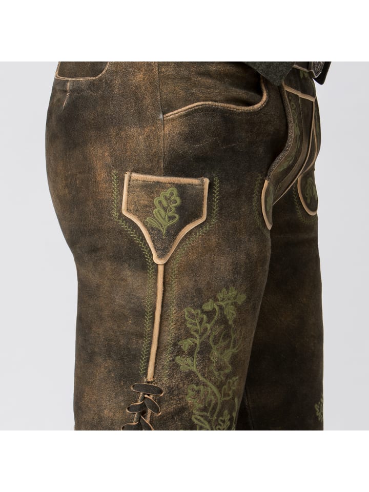 Stockerpoint Lederhose Edgar in dunkelbraun günstig kaufen